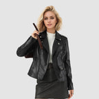 Steppjacke Damen Übergang mit Ziernähten und Reißverschlüssen