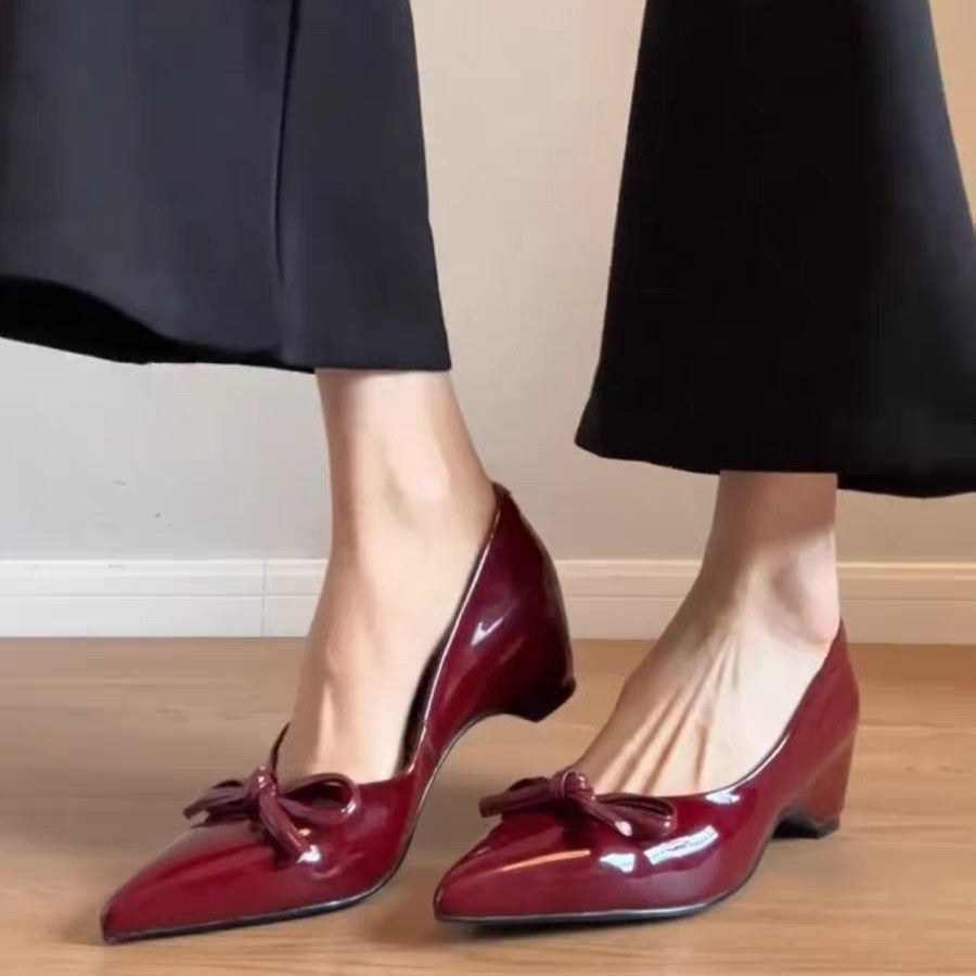 Damen elegante Slingback-Pumps mit feinem Riemchen und komfortablem Blockabsatz R&B