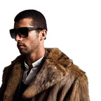 Herren Eleganter Kunstfell-Mantel R&B