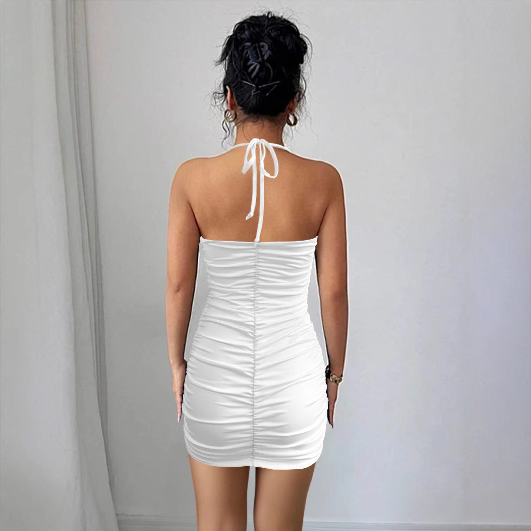 Damen Sexy Minikleid mit cut-out Details und gerafftem Design R&B