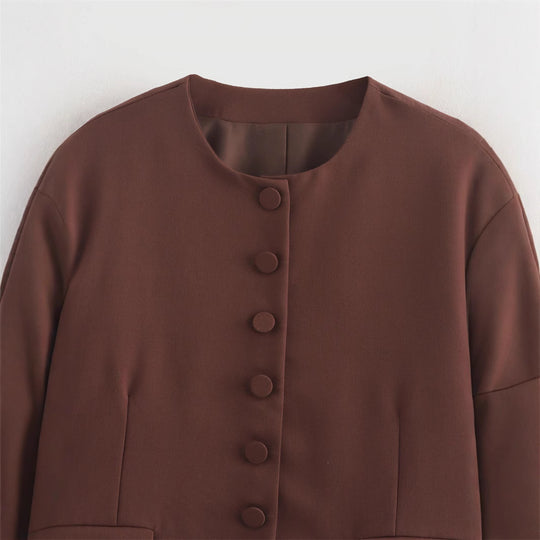 Damen Kurzjacke mit eleganten Knopfdetails R&B