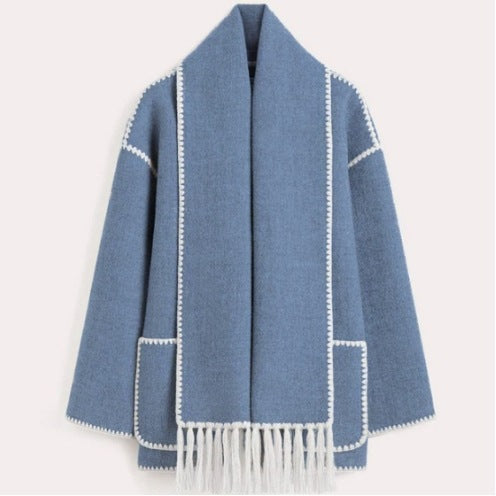 Damen Fransenjacke mit eleganter Saumverzierung R&B