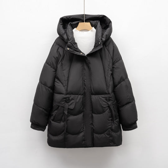 Damen bequeme Steppjacke mit Kapuze R&B