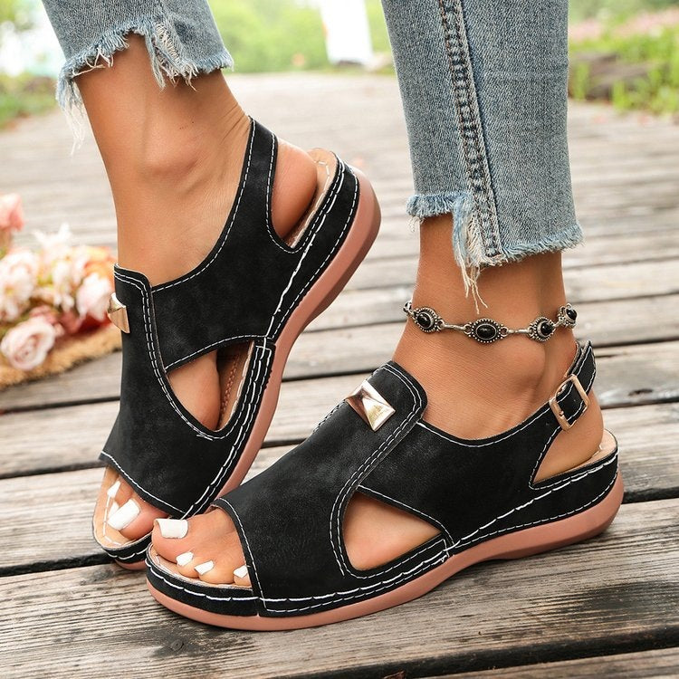 Damen Komfortable Sandalen mit verstellbarem Riemendesign R&B