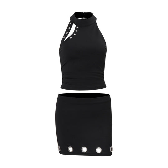 Damen Sportliches Haltertop mit modischen Details R&B