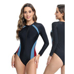 Damen Surfanzug mit langem Arm und sportlichem Reißverschluss R&B