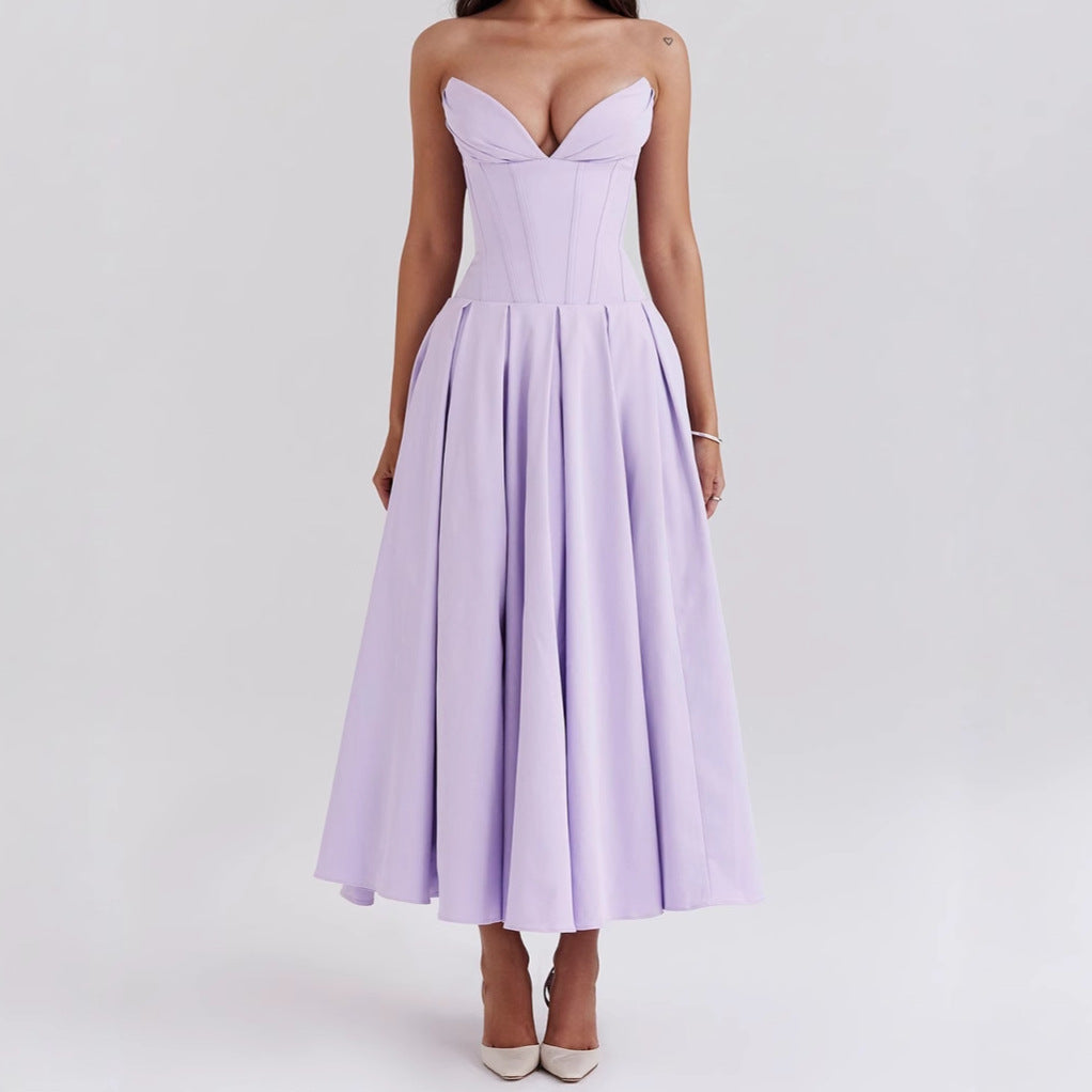 Damen Abendkleid mit taillierter Silhouette und A-linien Schnitt R&B