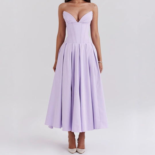 Damen Abendkleid mit taillierter Silhouette und A-linien Schnitt R&B