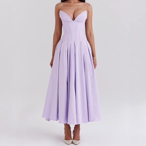 Damen Abendkleid mit taillierter Silhouette und A-linien Schnitt R&B