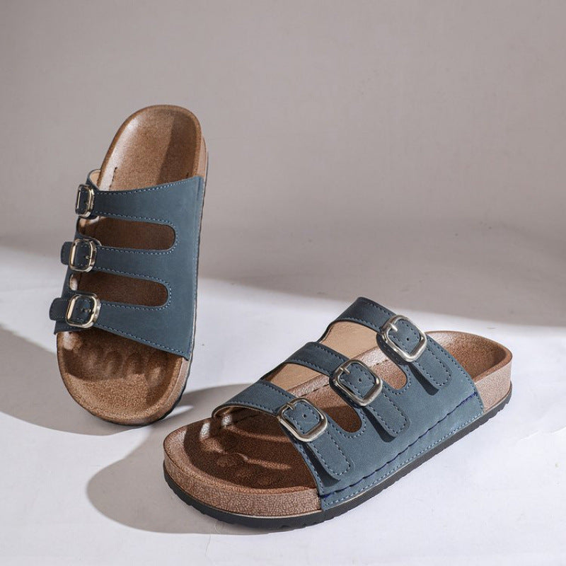 Damen Komfortable Riemensandalen mit verstellbaren Schnallen R&B