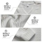 Herren nan Oversize Zopfmuster-Longpullover mit tiefem V-Ausschnitt und passender Strickhose R&B