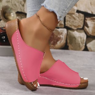 Damen entspannte Zehentrenner-Sandalen mit weichem Fußbett R&B