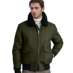 Herren warme Fleecejacke mit Stehkragen und praktischen Taschen R&B