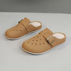 Damen Bequeme Clogs mit modischem Riemen und atmungsaktiver Obermaterialstruktur R&B