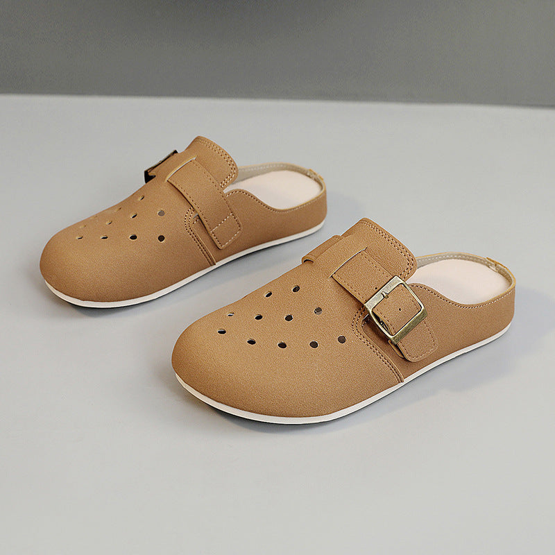 Damen Bequeme Clogs mit modischem Riemen und atmungsaktiver Obermaterialstruktur R&B