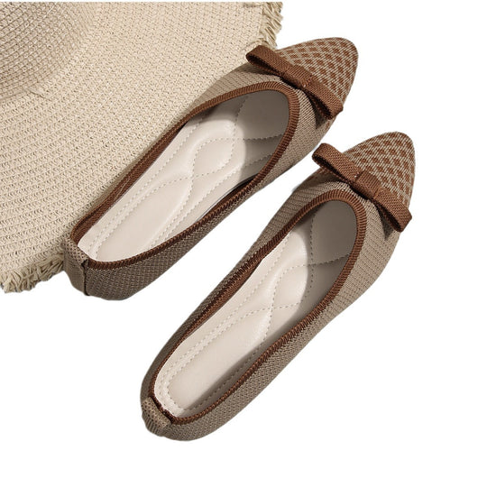 Damen spitze Ballerinas mit dekorativem Schleifen-Detail R&B