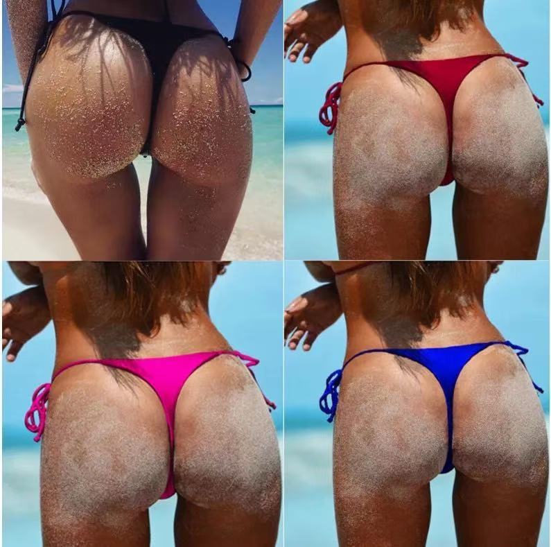 Damen Bikini-Höschen mit ultra-hohem Schnitt und verstellbaren Trägern R&B