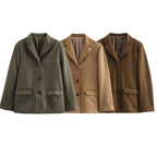 Damen elegante und bequeme Blazerjacke R&B
