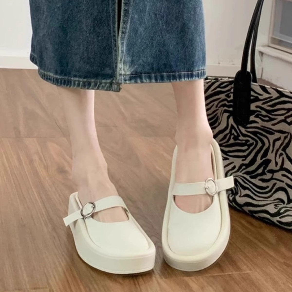 Damen Clogs mit eleganter Schnalle und bequemem Innenfutter R&B