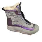 Damen gefütterte Winterstiefel mit seitlichem Reißverschluss und rutschfester Sohle