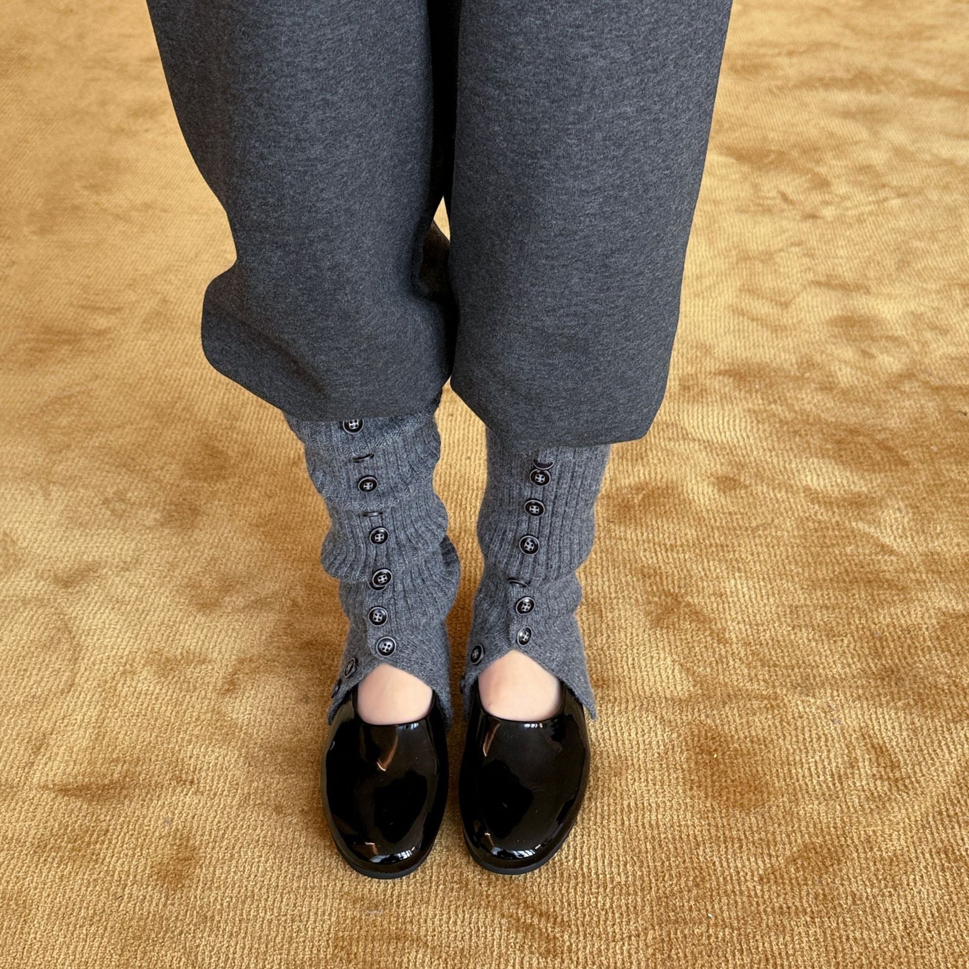 Damen Ballerinas aus hochwertigem Leder mit rutschfester Sohle R&B