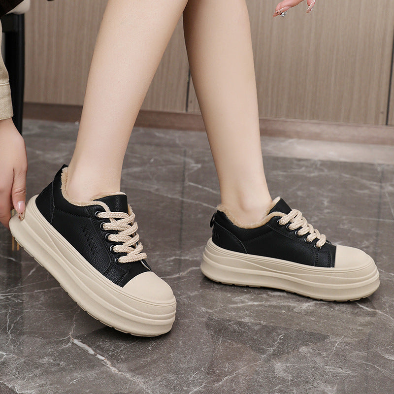 Damen modische Sneakers mit warmem Innenfutter und komfortabler Dämpfung R&B