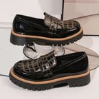 Damen Loafers mit glattem Obermaterial und robustem Profilsohle R&B