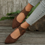 Damen elegante Ballerinas mit verstellbarem Riemchendesign R&B