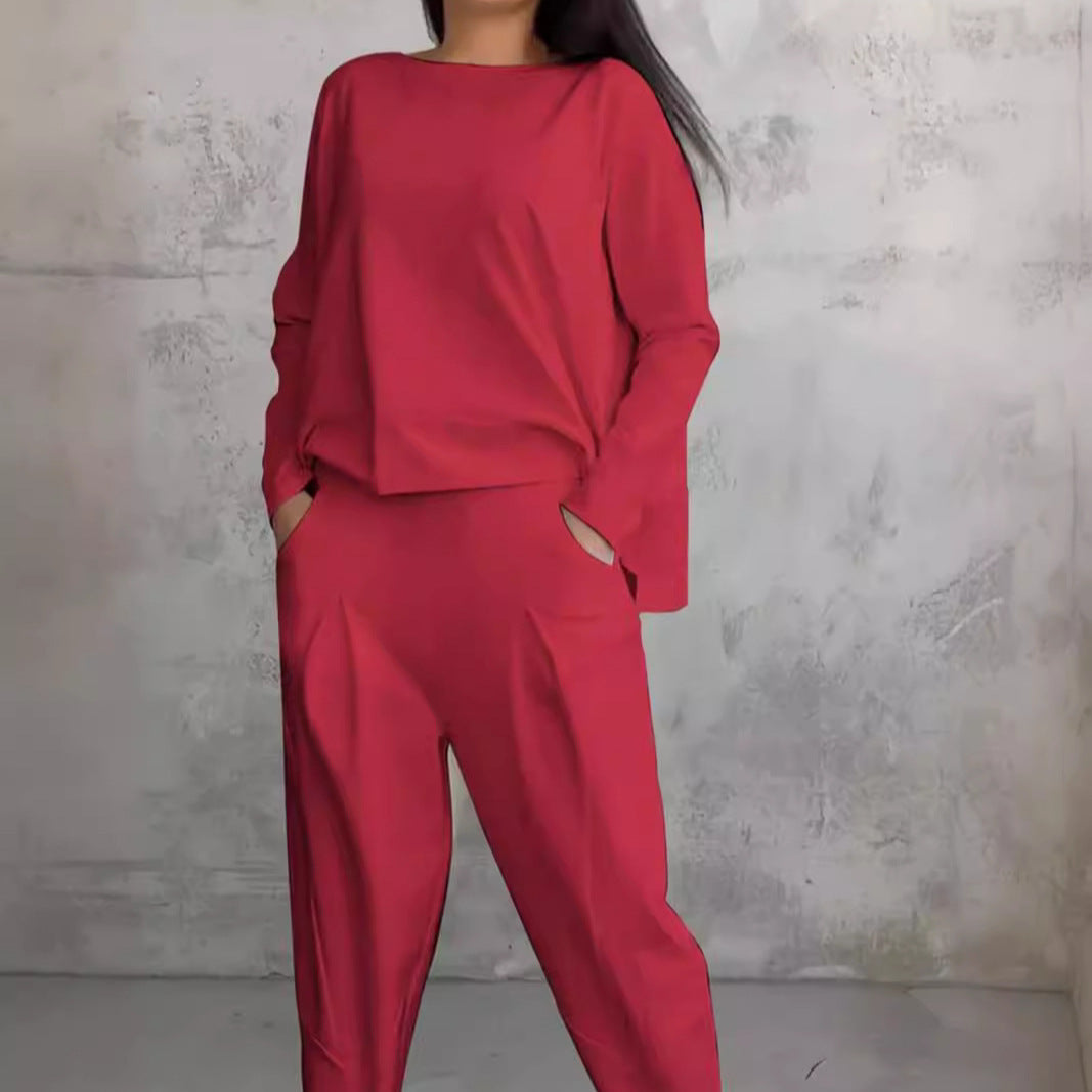 Damen lässiges Zweiteiliges Set aus hochwertiger Viskose