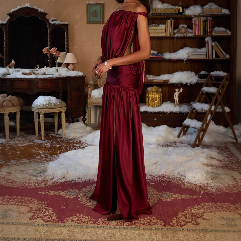Damen Elegantes Abendkleid mit Raffung R&B