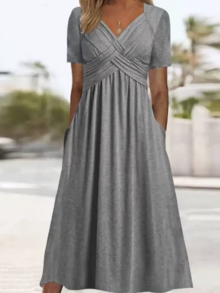 Damen lockeres Maxi-Kleid R&B