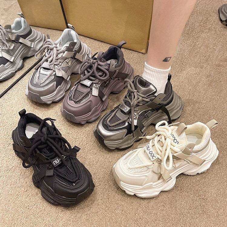 Damen Sportliche Chunky Sneakers mit atmungsaktiven Mesh-Elementen R&B