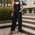 Damen Lässiger Jumpsuit mit praktischen Taschen und Knopfdetails