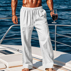 Herren Sommerliche Freizeithose mit weichem, atmungsaktivem Baumwollmaterial und elastischem Bund R&B