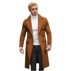 Herren eleganter doppelt-knopf Mantel mit hohem Kragen R&B