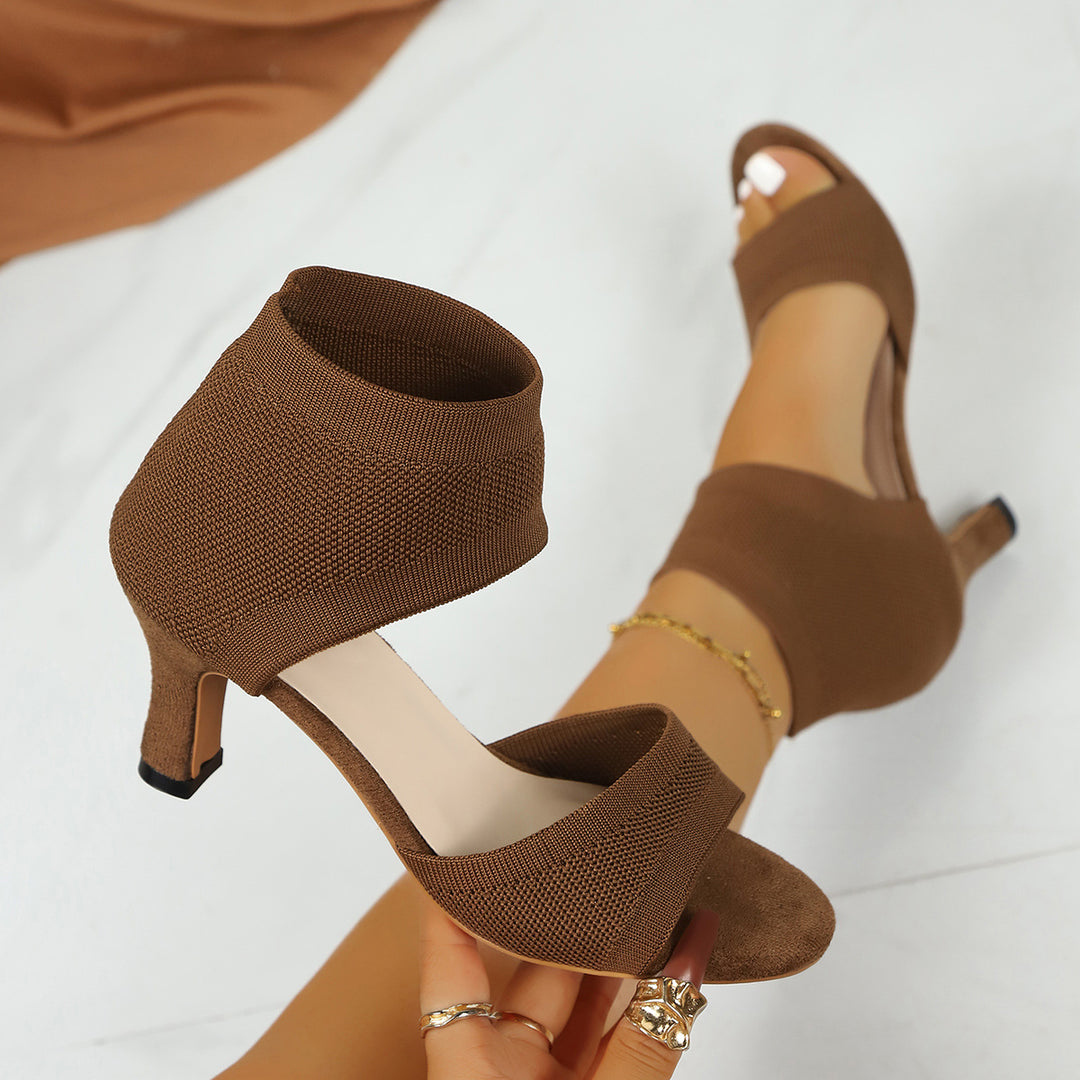 Damen Elegante Peeptoe High Heels R&B