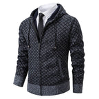 Herren stylische Jacke mit modernem Wabenmuster und Kapuze R&B