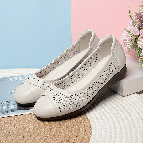 Damen Ballerinas mit atmungsaktivem Lochmuster und flexibler Sohle R&B