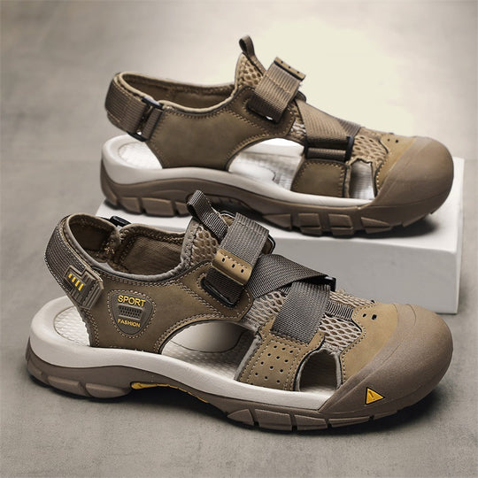 Herren Sportliche Outdoor-Sandalen mit verstellbarem Riemen und rutschfester Sohle R&B