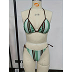 Damen Triangelbikini mit verstellbaren Trägern und eleganten Bindedetails R&B