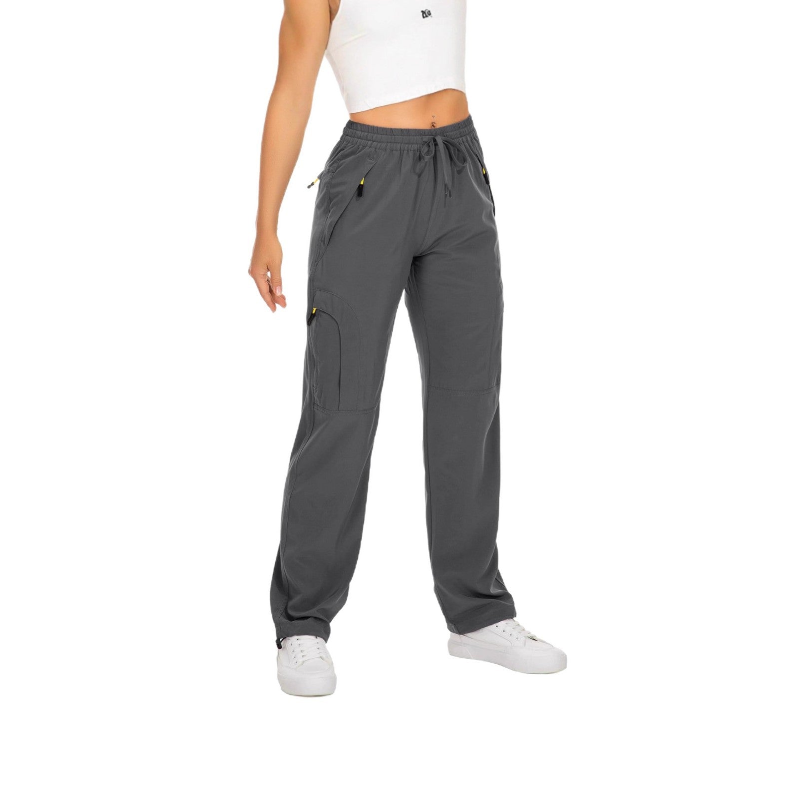Damen Cargo-Hose mit seitlichen Taschen und elastischem Bund R&B