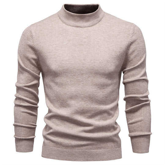 Herren Rollkragenpullover aus weichem Strickmaterial mit feiner Rippstruktur R&B