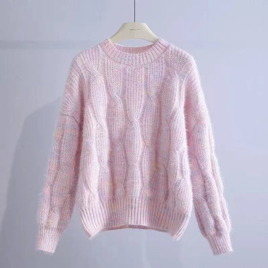 Damen Grobstrickpullover mit innovativem Wellenmuster R&B