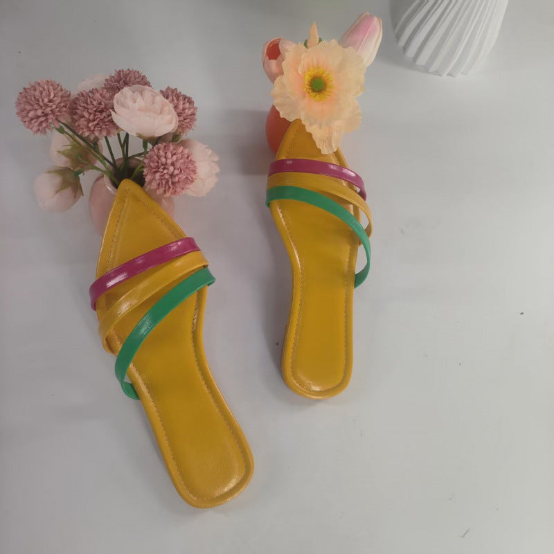 Damen Trendige Riemchen-Sandalen mit spitzem Zehenbereich R&B