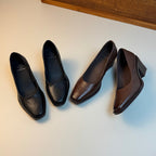 Damen Elegante Stiefeletten mit quadratischer Zehenform und bequemem Blockabsatz