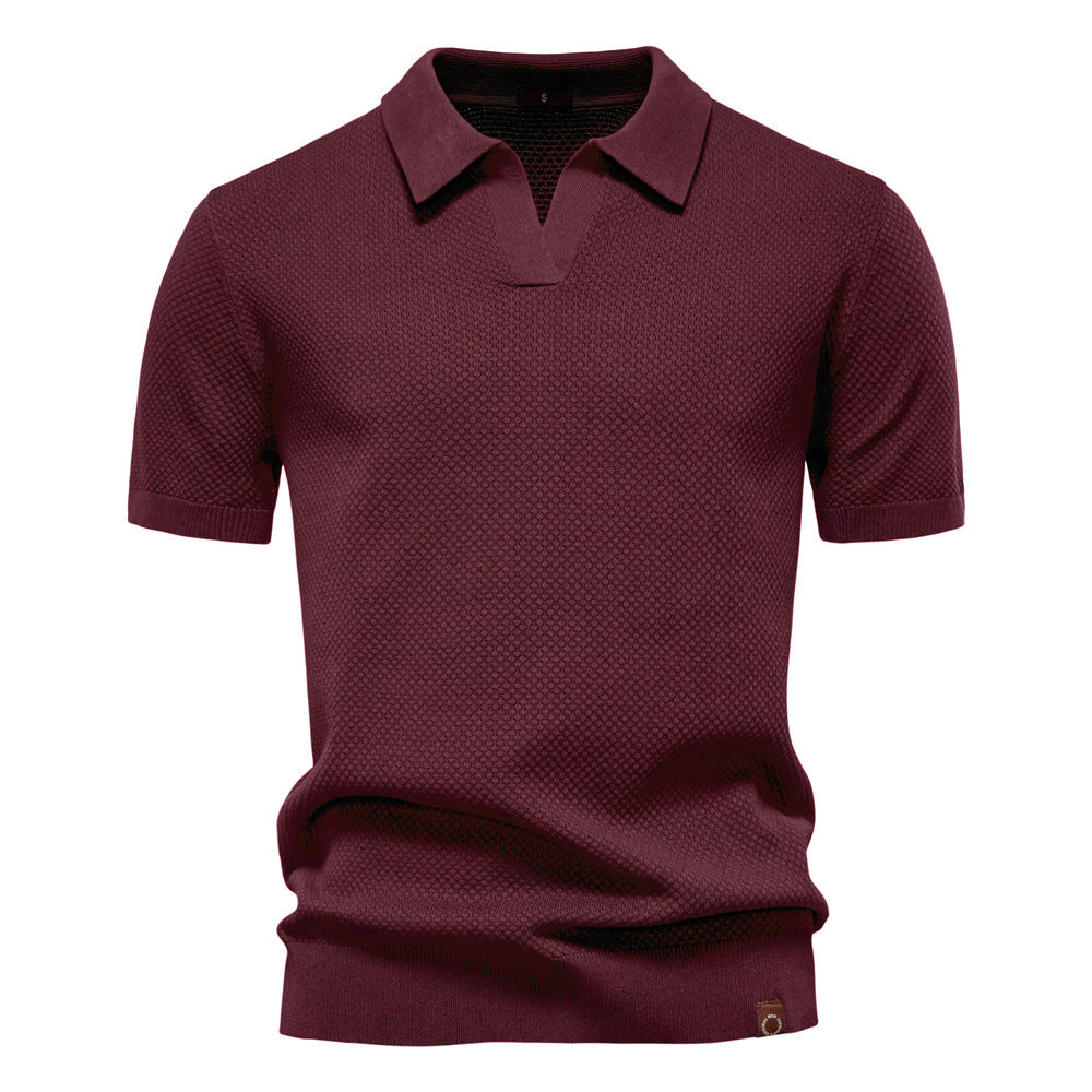 Herren Kurzärmliges Polo-Shirt mit strukturiertem Design R&B
