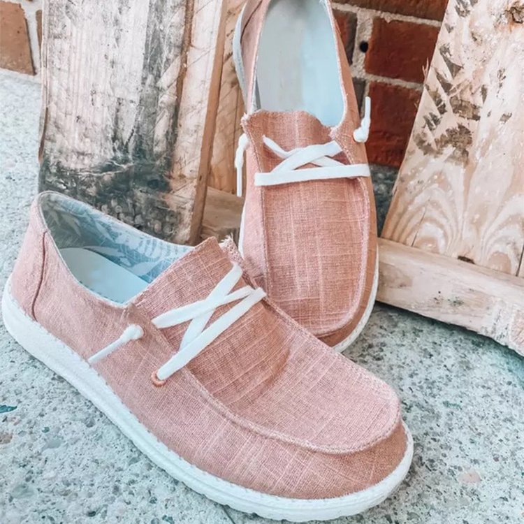 Damen Freizeit-Slip-On Schuhe mit elastischen Schnürdetails und rutschfester Sohle R&B