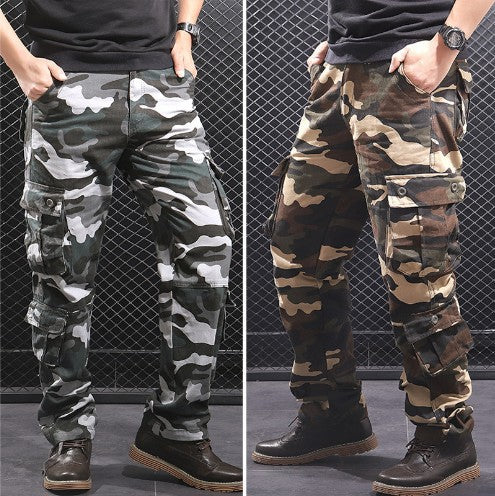 Herren Cargo-Hose mit multifunktionalen Taschen und modischem Camouflage-Design
