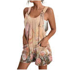 Damen lässiger Overall mit floralem Design und praktischen Taschen R&B