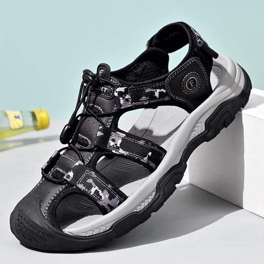 Damen Sportliche Trekking-Sandalen mit rutschfester Sohle und verstellbaren Riemen R&B